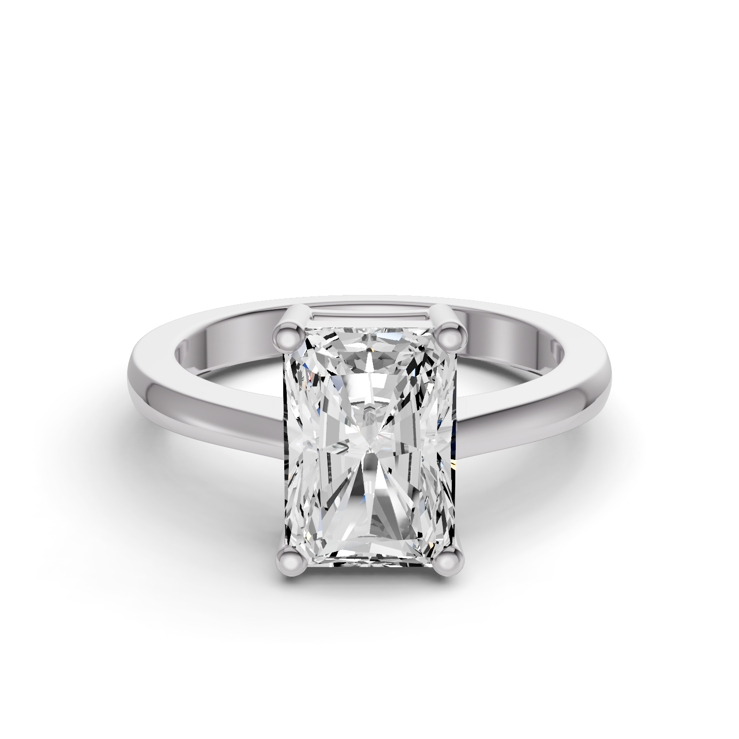 Radiant Basket Solitaire Lab Grown Diamond in 14 Karat Gold
