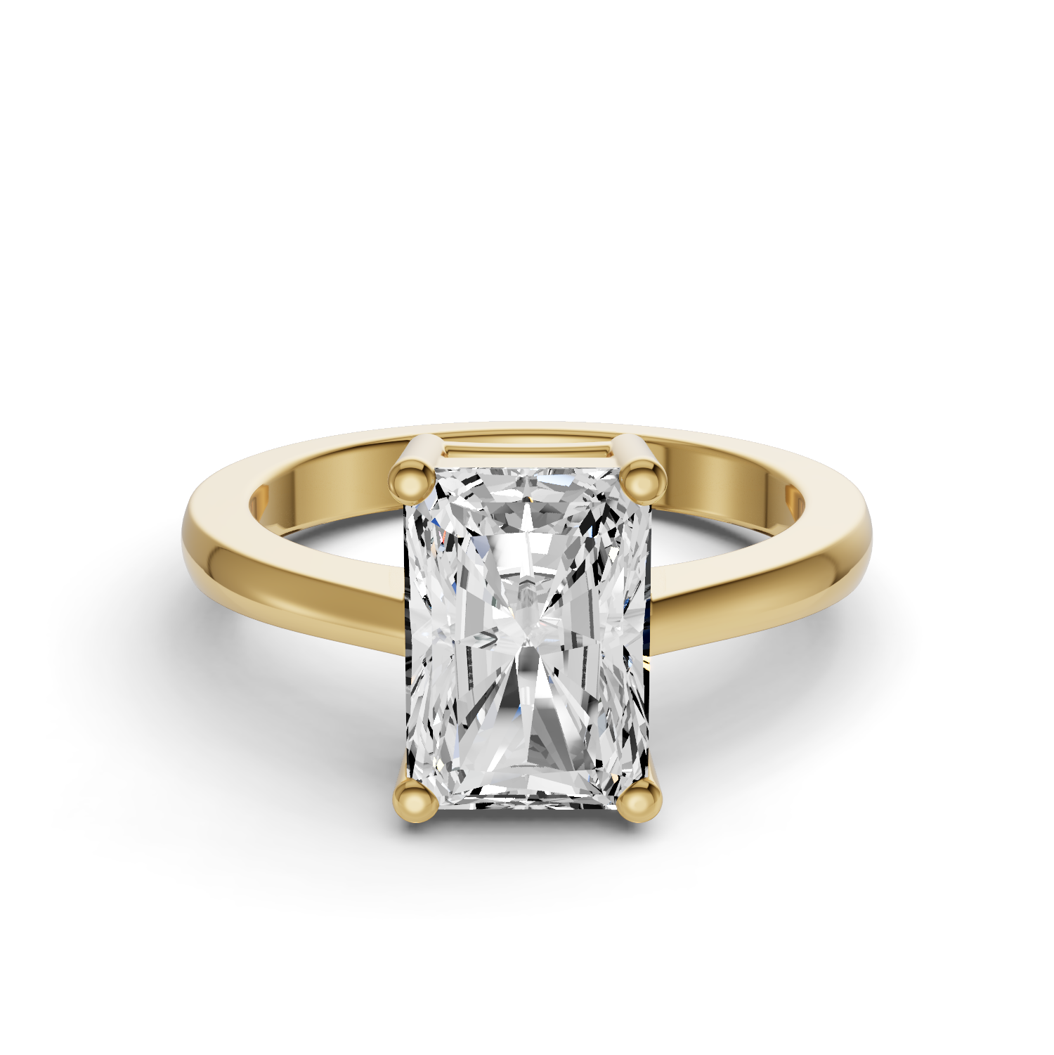 Radiant Basket Solitaire Lab Grown Diamond in 14 Karat Gold