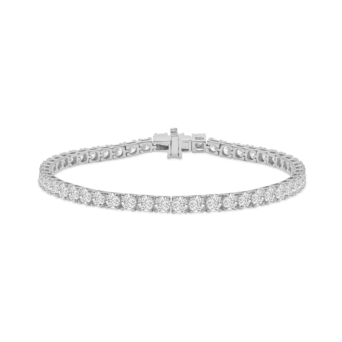 Round Lab Grown Diamond Tennis Bracelet in 14 Karat Gold