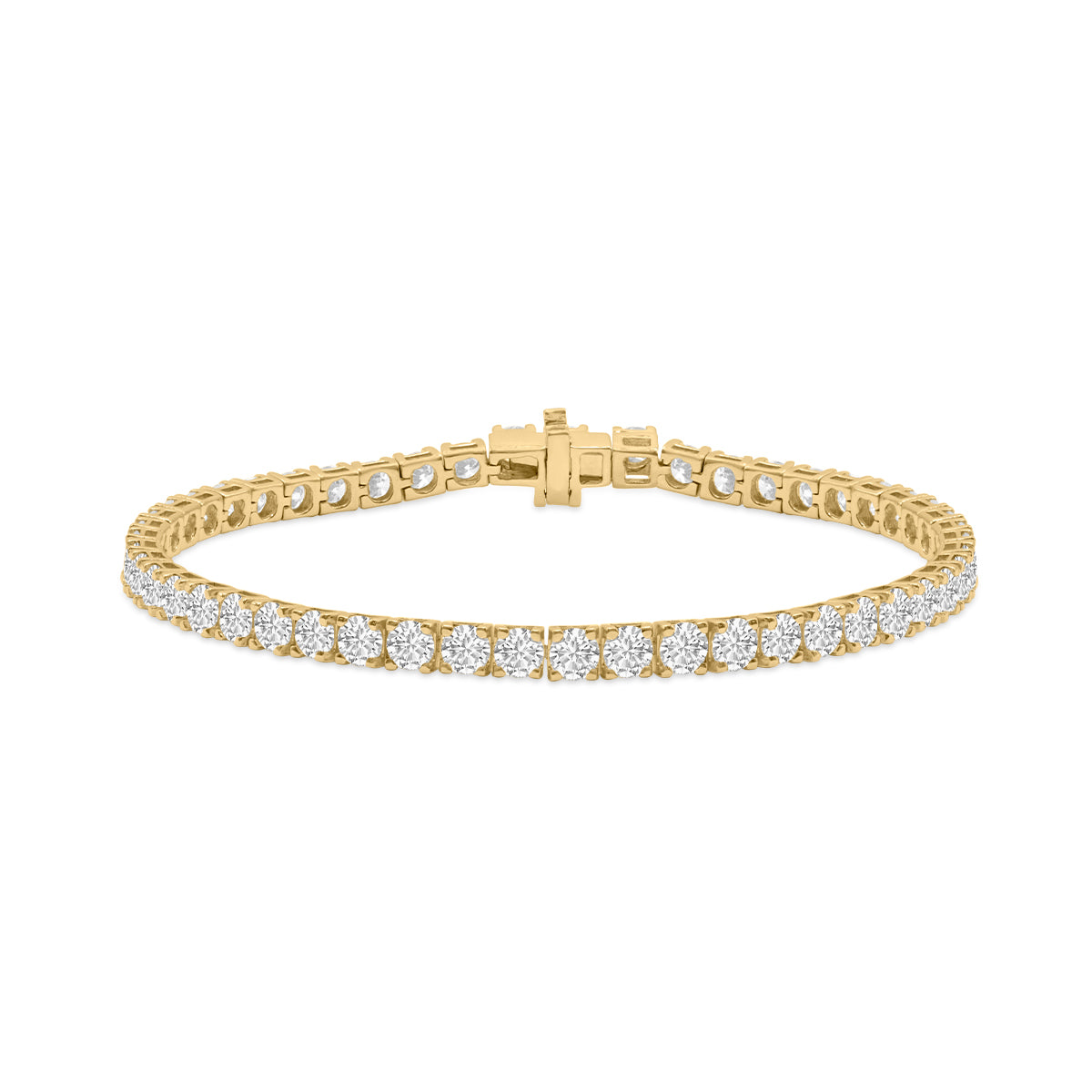 Round Lab Grown Diamond Tennis Bracelet in 14 Karat Gold