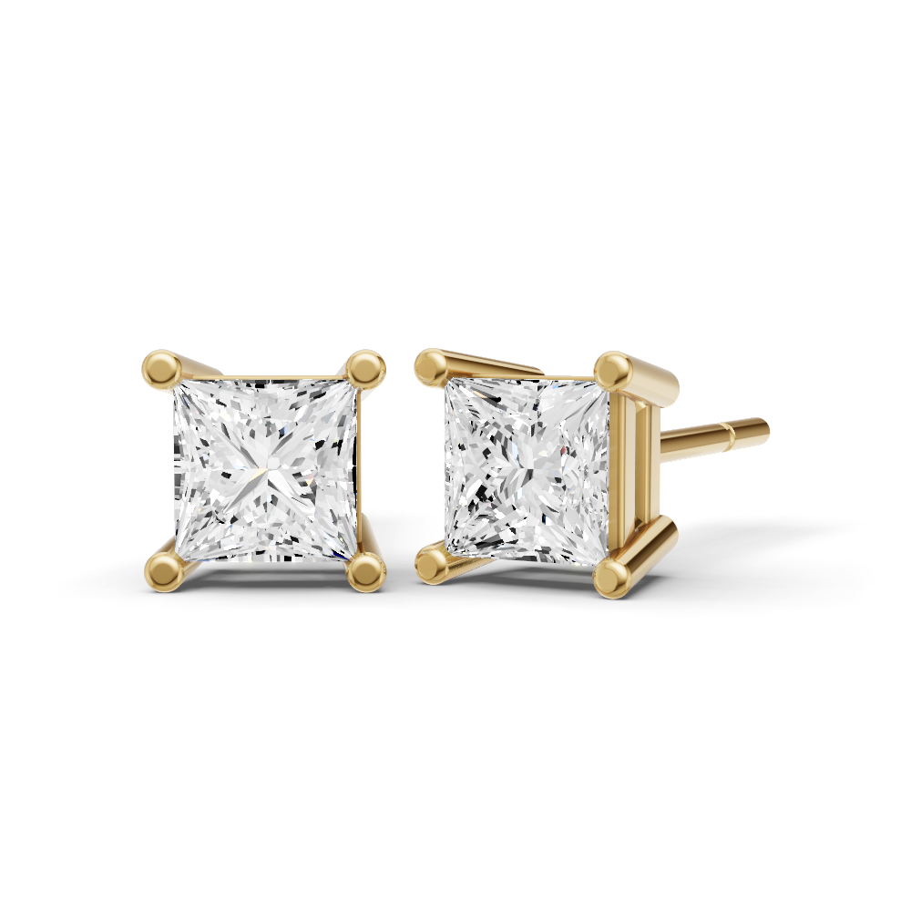 Princess Prong Set Solitaire Lab Grown Diamond Studs
