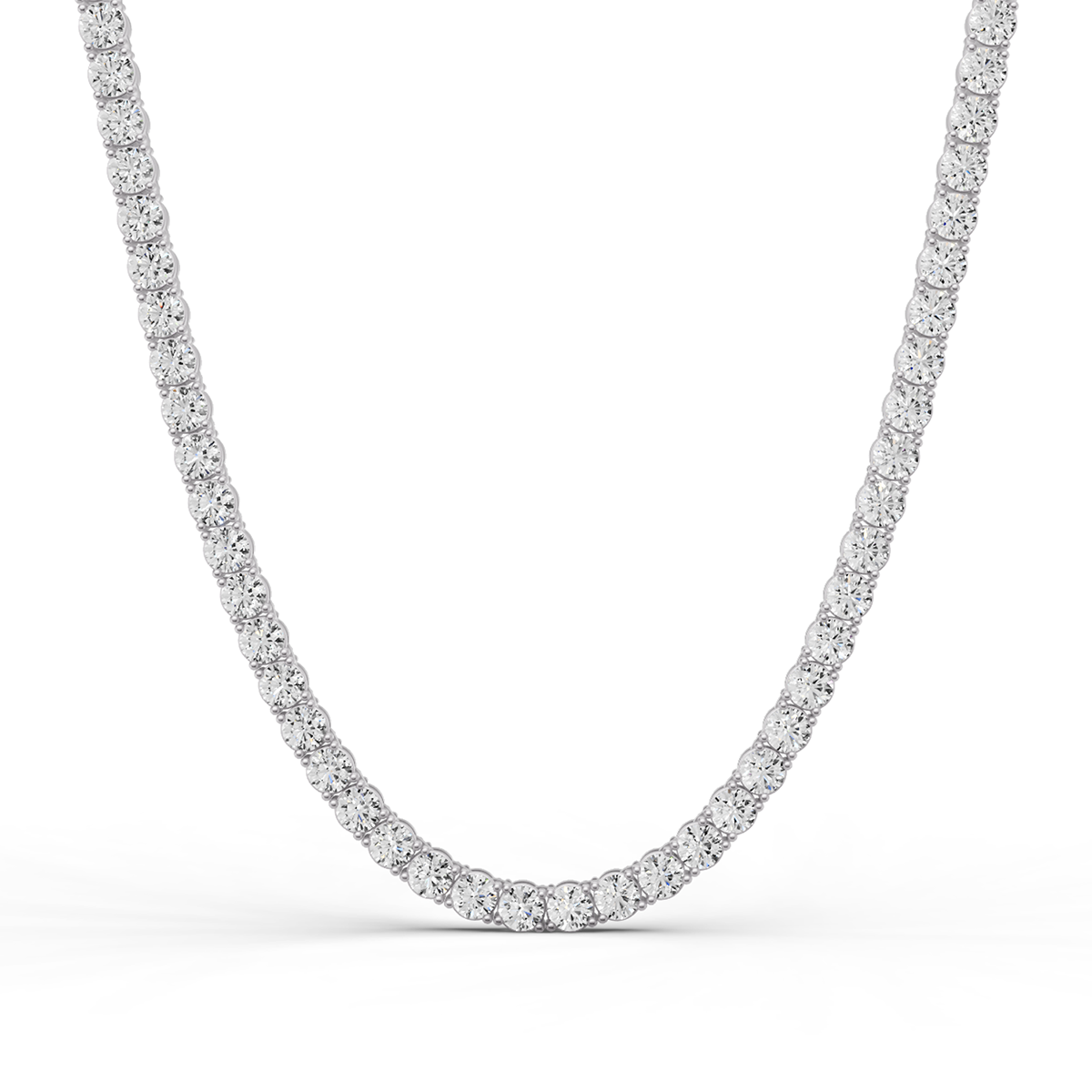 Straight Line Tennis Necklace Lab Grown Diamond In 14 Karat Gold
