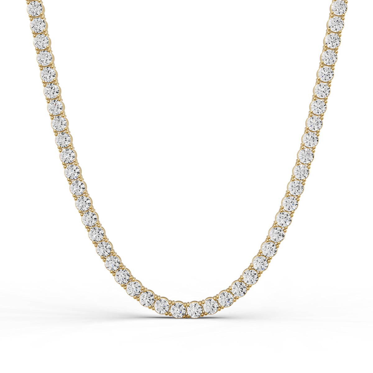 Straight Line Tennis Necklace Lab Grown Diamond In 14 Karat Gold
