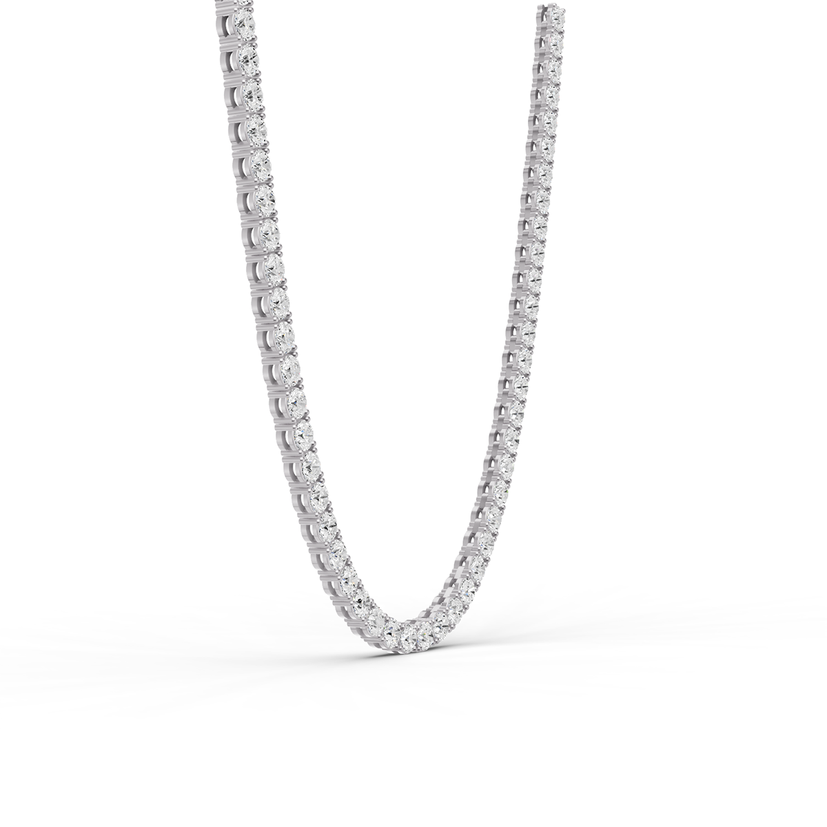 Straight Line Tennis Necklace Lab Grown Diamond In 14 Karat Gold