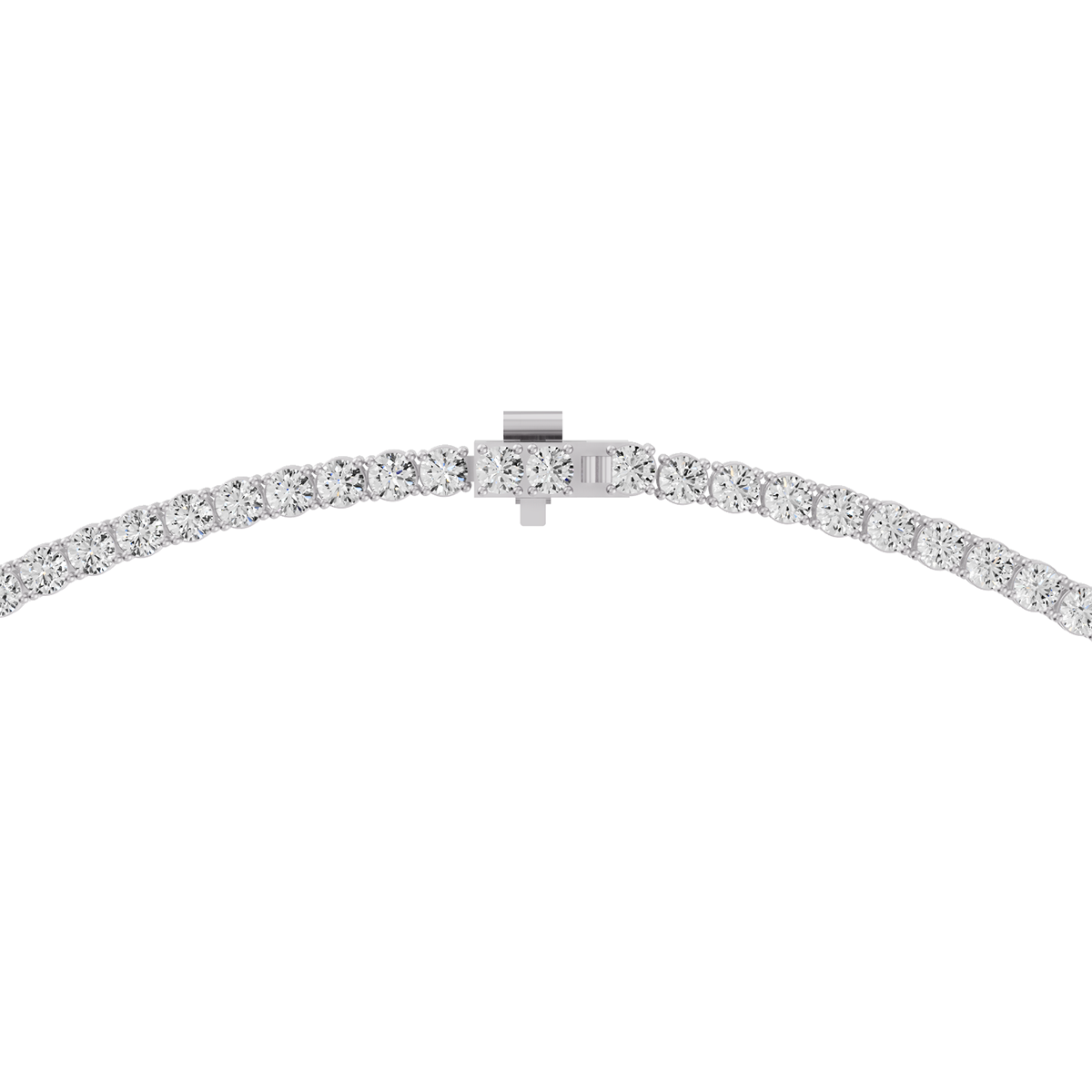 Straight Line Tennis Necklace Lab Grown Diamond In 14 Karat Gold