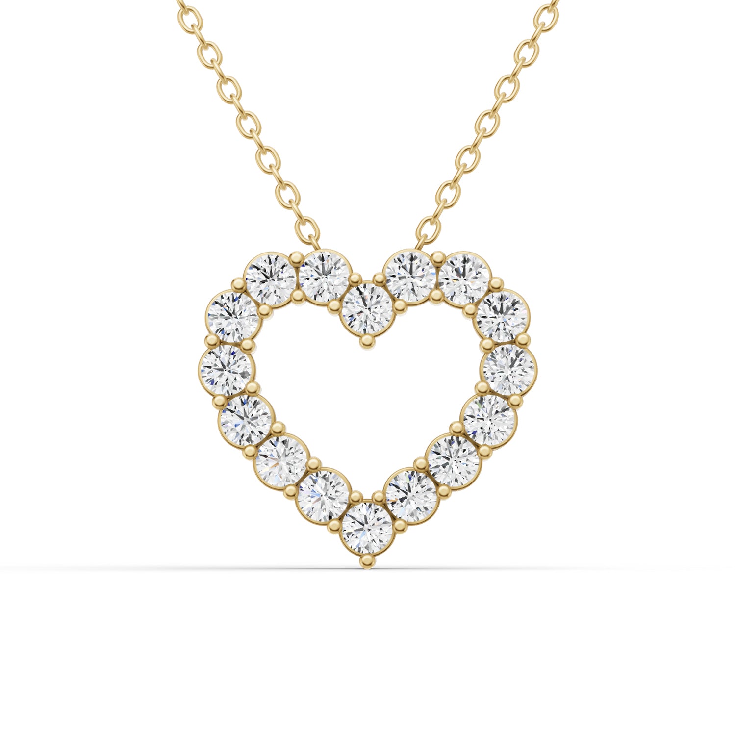 Heart Lab Grown Diamond Pendant in 14 Karat Gold