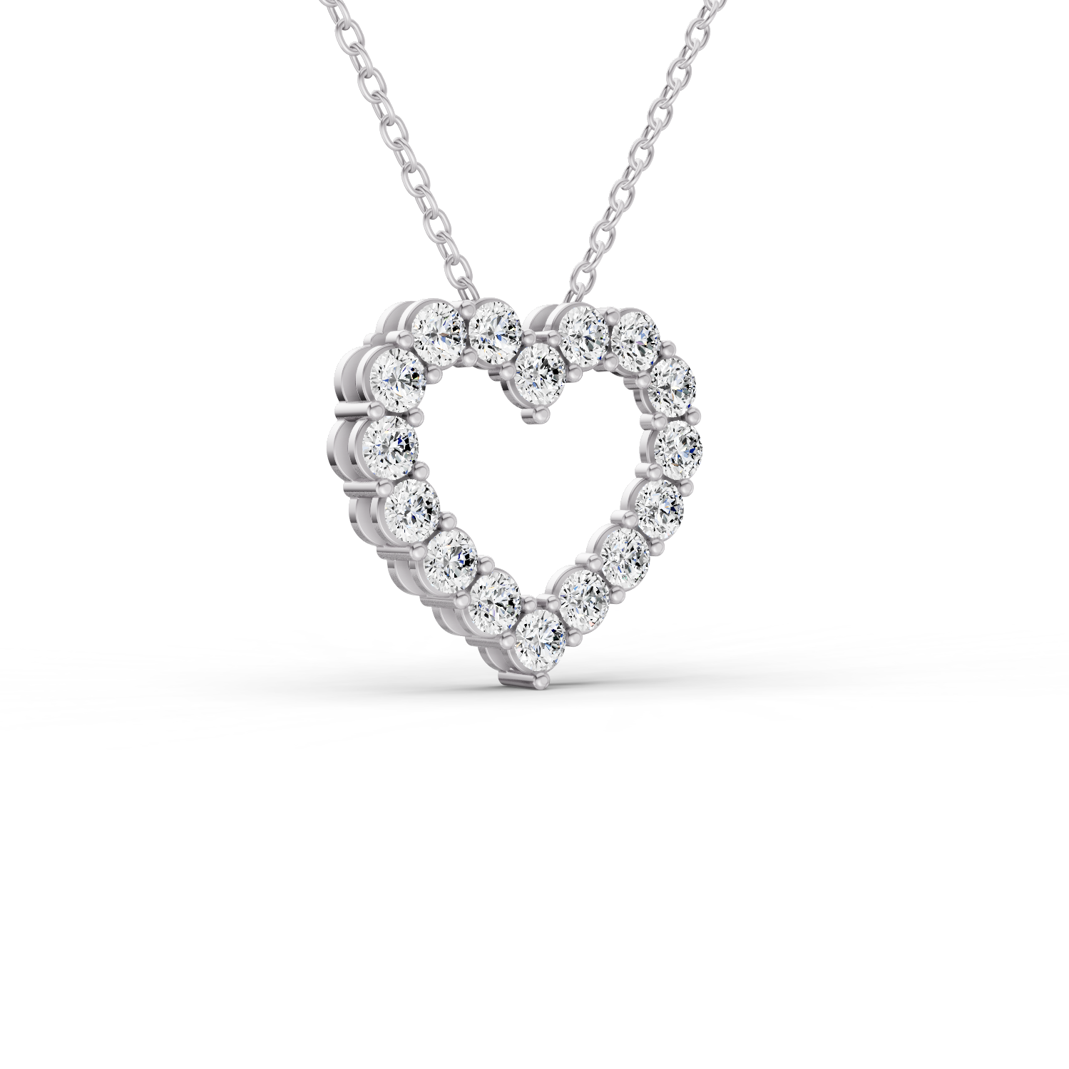 Heart Lab Grown Diamond Pendant in 14 Karat Gold