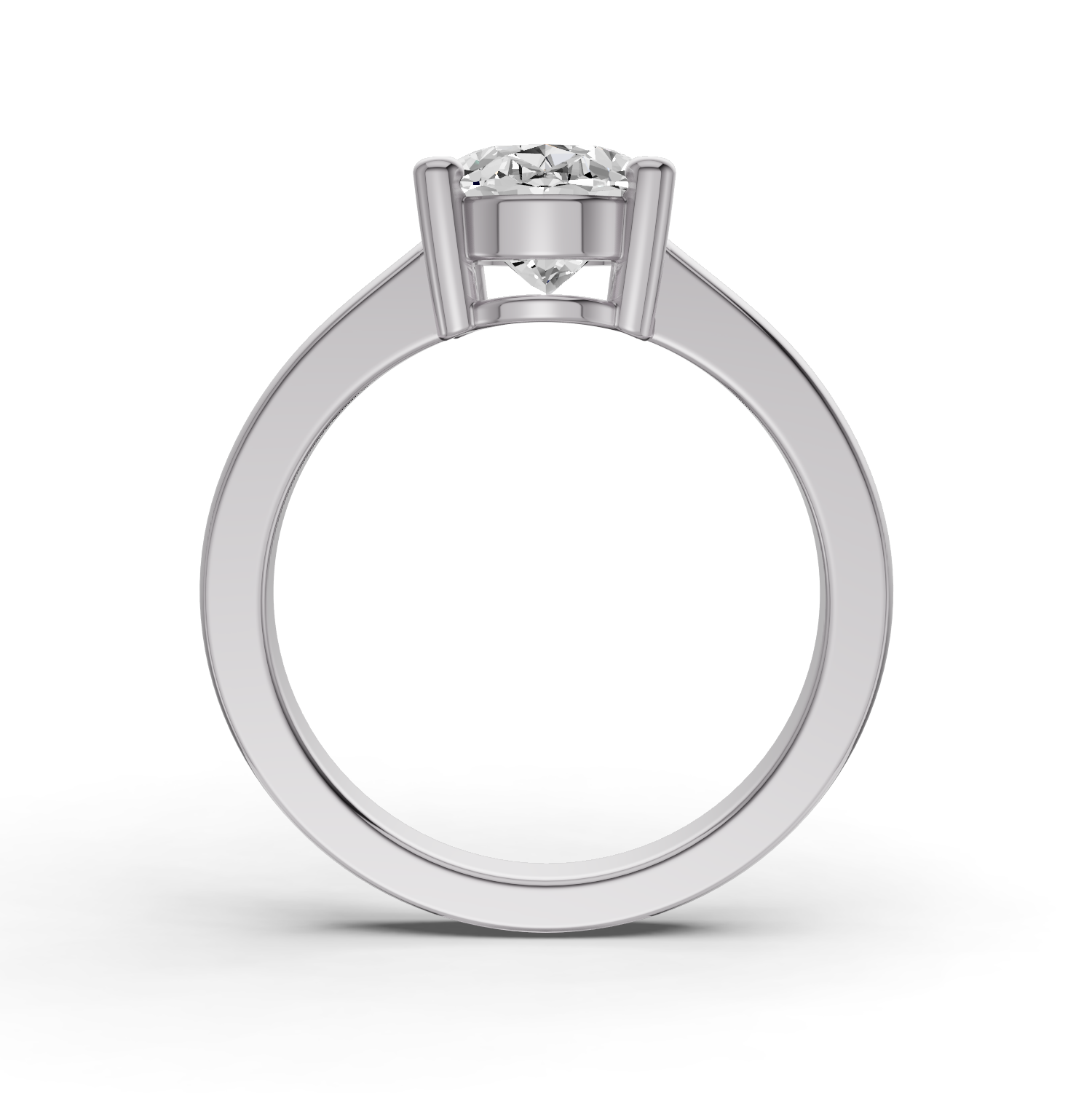 Oval Basket Solitaire Lab Grown Diamond in 14 Karat Gold