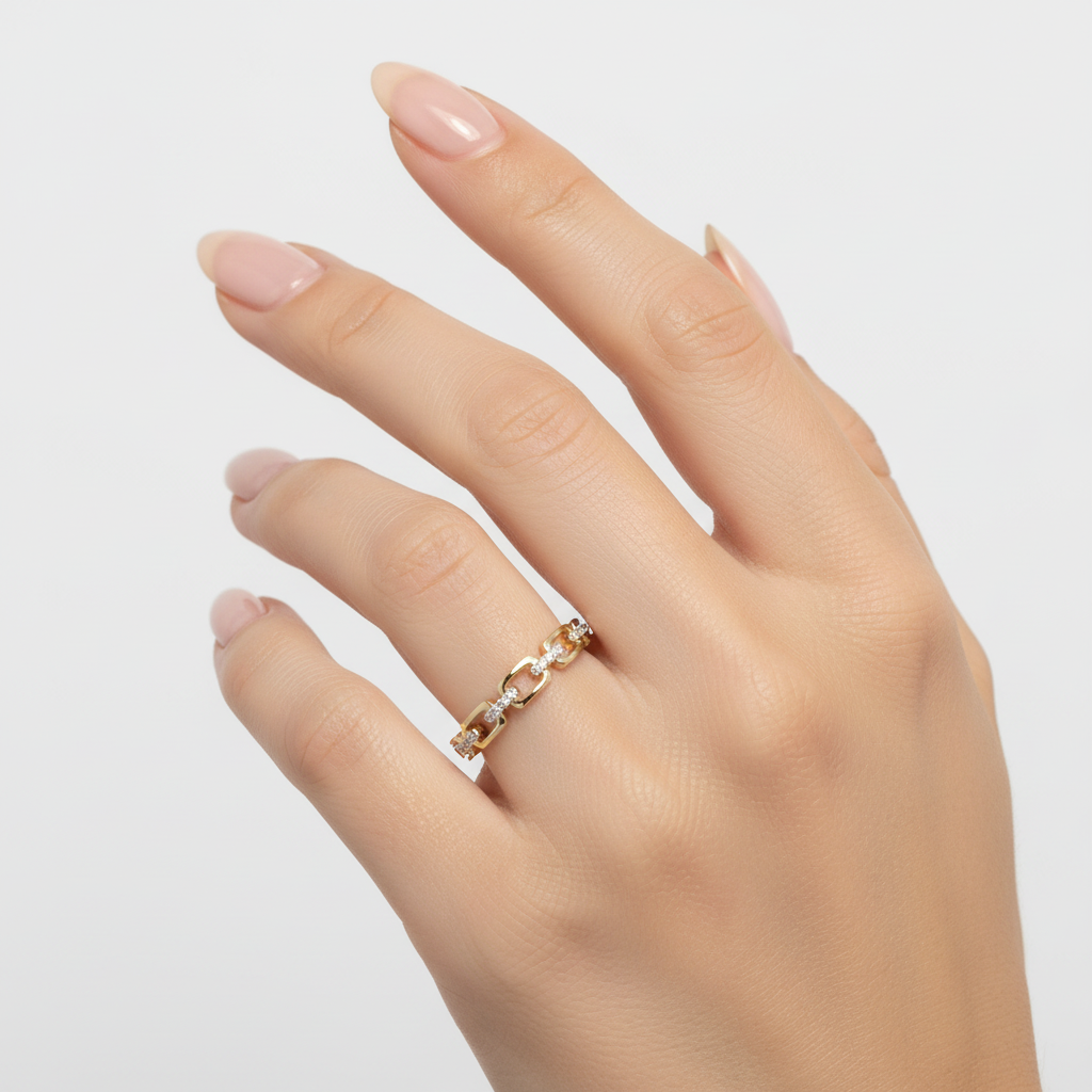Petite Gold Link Ring