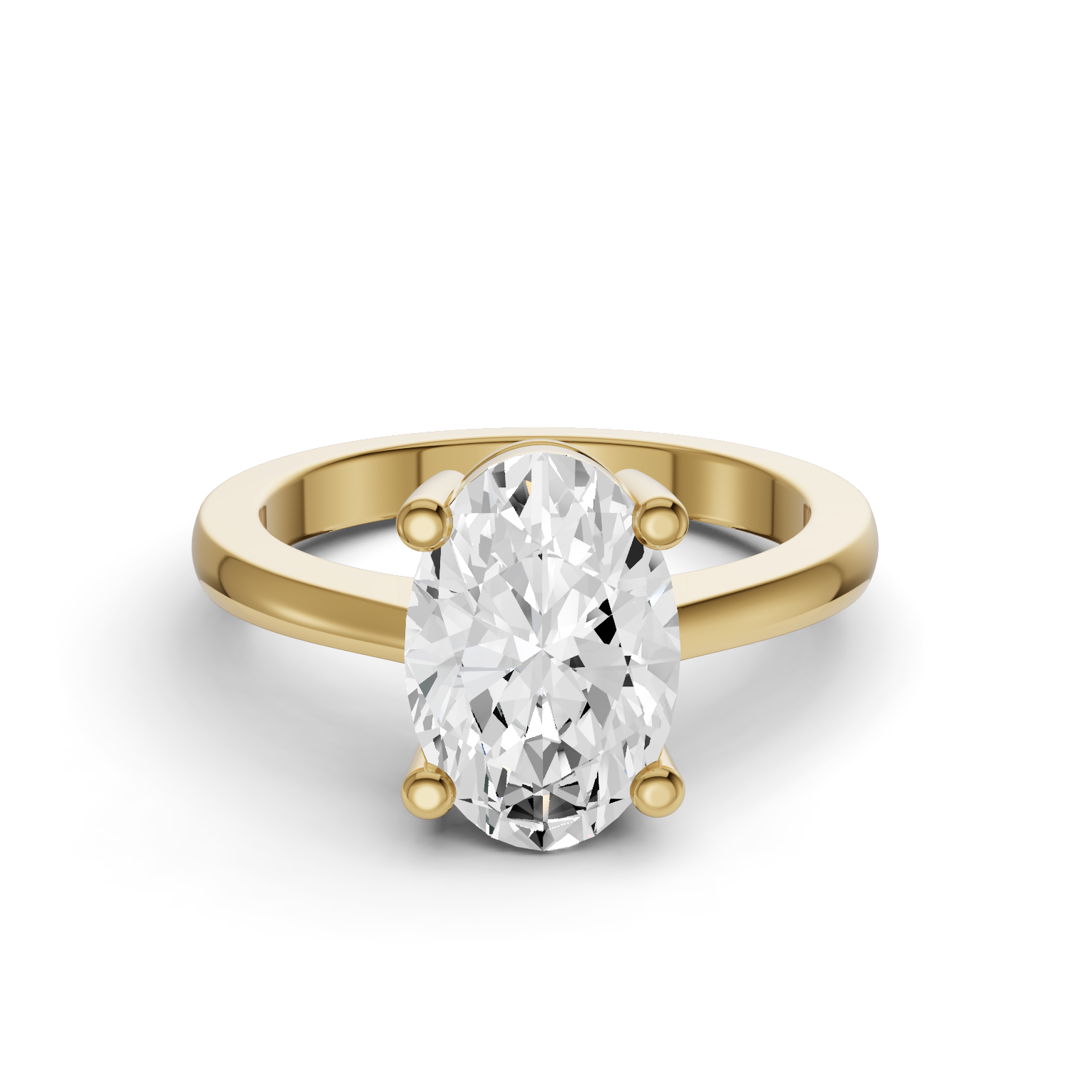 Oval Basket Solitaire Lab Grown Diamond in 14 Karat Gold