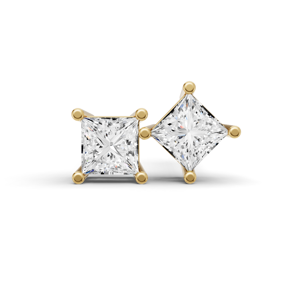 Princess Prong Set Solitaire Lab Grown Diamond Studs