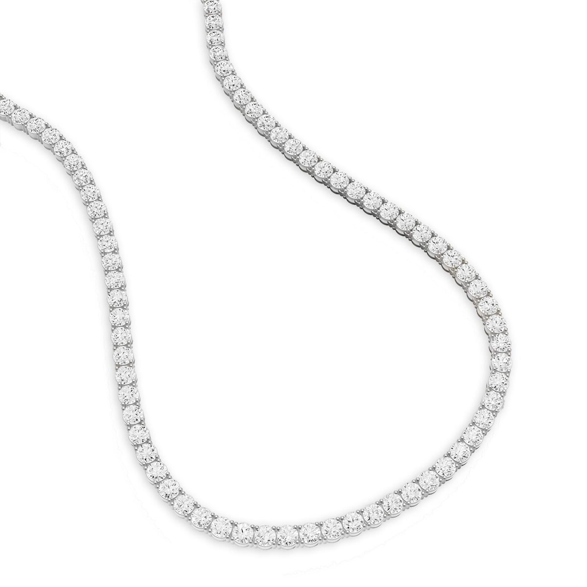 Straight Line Tennis Necklace Lab Grown Diamond In 14 Karat Gold