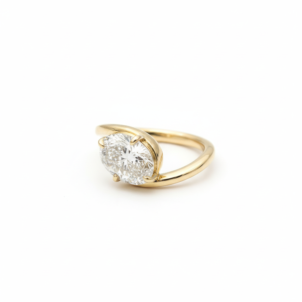 Professional oval ring product shot