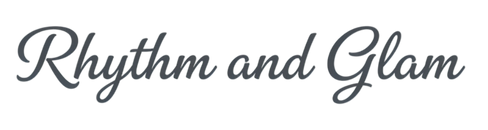 Rhythm and Glam in simple curvey text